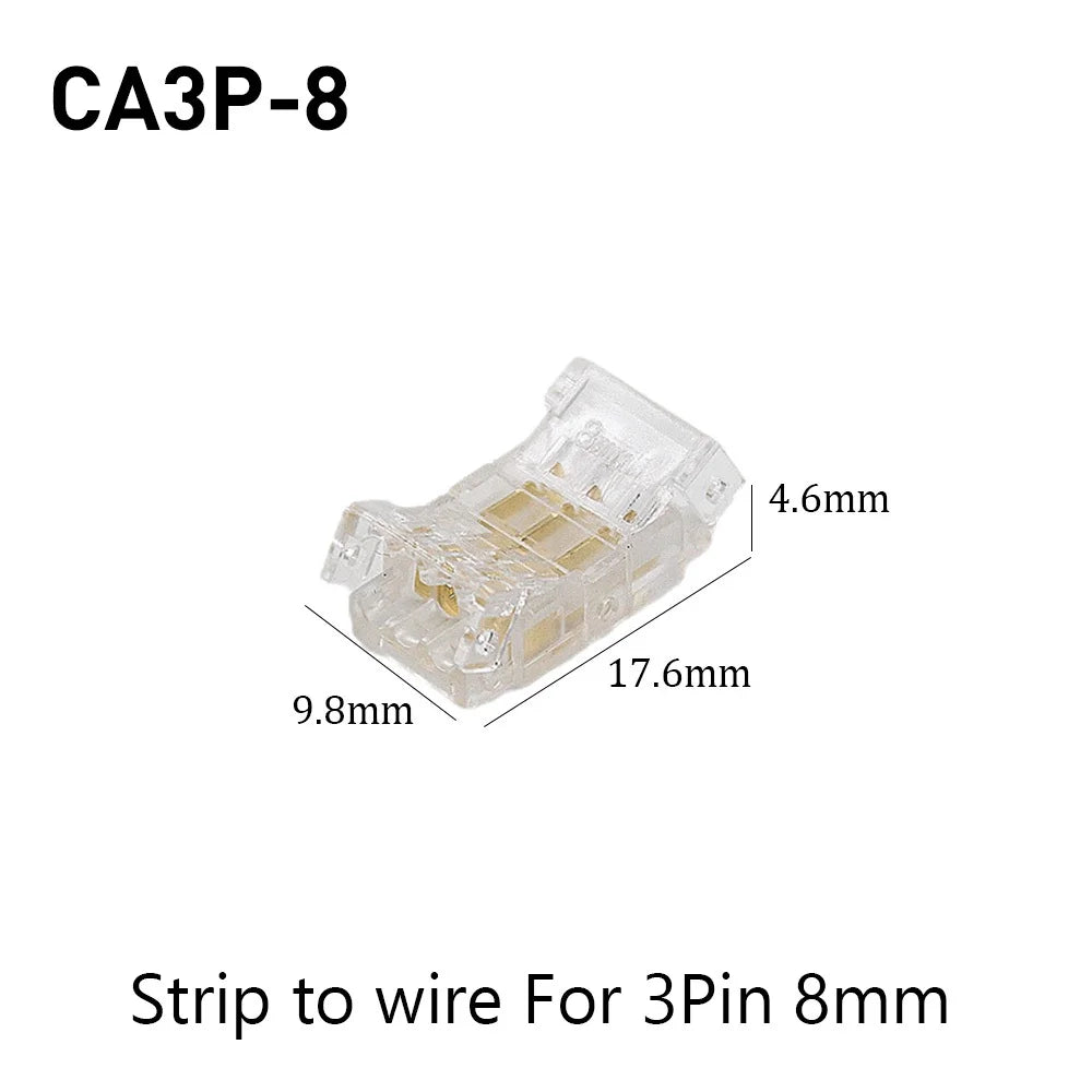 SMD Crystal Joint 2 3 4 5Pin LED Wire Connectors Solderless For 5mm 8mm 10mm Quick Terminal Block Strip Light Wire Connection
