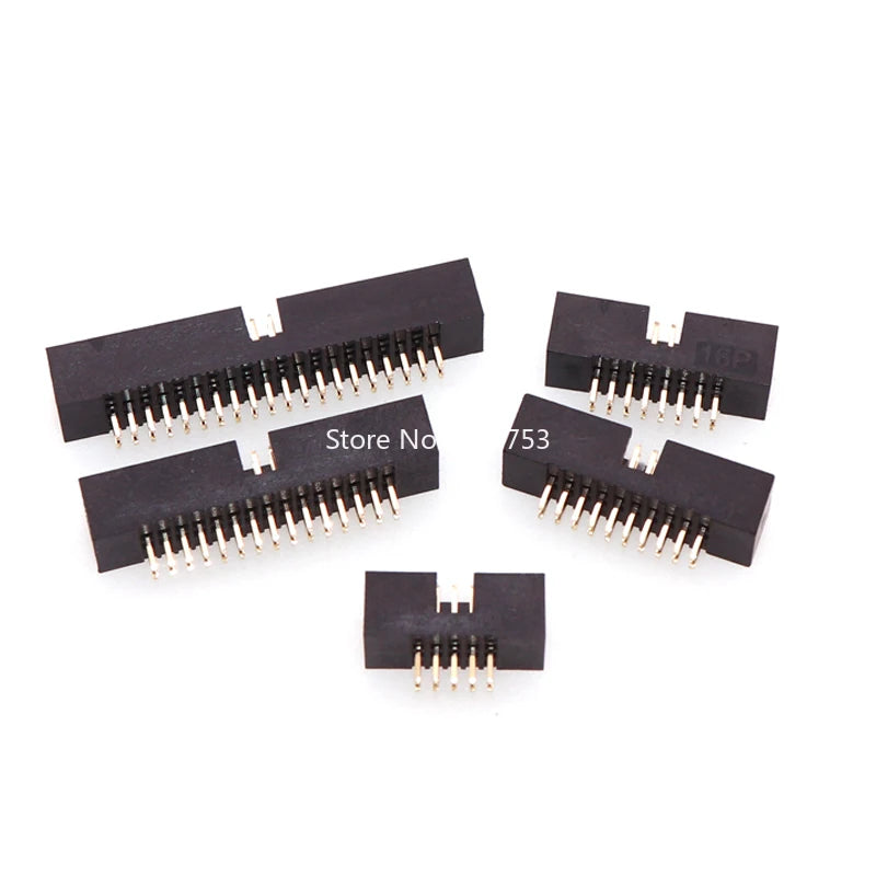 5Pcs DC3 1.27mm Pitch IDC Box Header Connector Straight Pin FC Cable Socket (8P-60P) PCB Board Terminal Block
