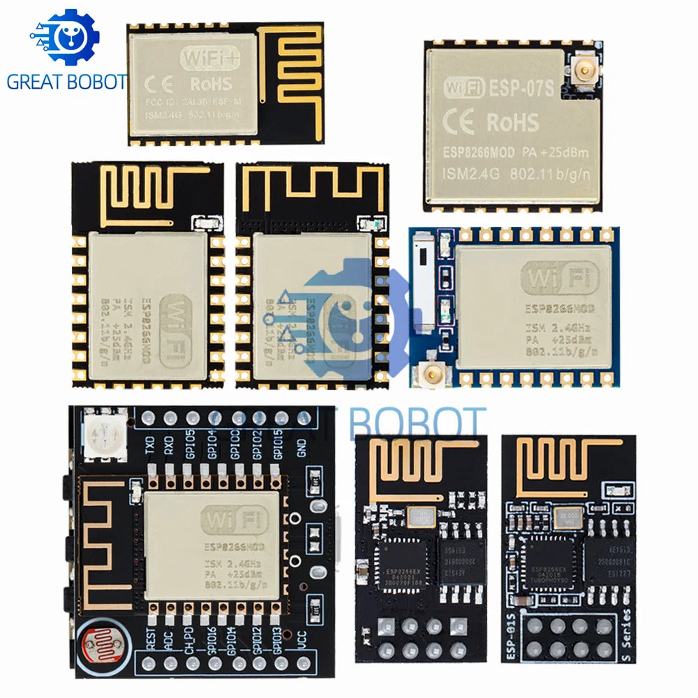 ESP8266 ESP-01 ESP-01S ESP-07 ESP-12 ESP-12E ESP-12F  ESP-07SWIFI wireless module wireless transceiver For arduino