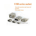 USB Series Socket USB Female Micro Connector Male MINI Plug Type-C Socket D Square Port B Data Type A