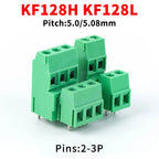 (10 pcs) KF128H KF128L KF128HL 5.0mm 5.08mm Screw PCB Terminal Block Double Row Double Layer High/Low AM128L 128H - 5.0 / 5.08