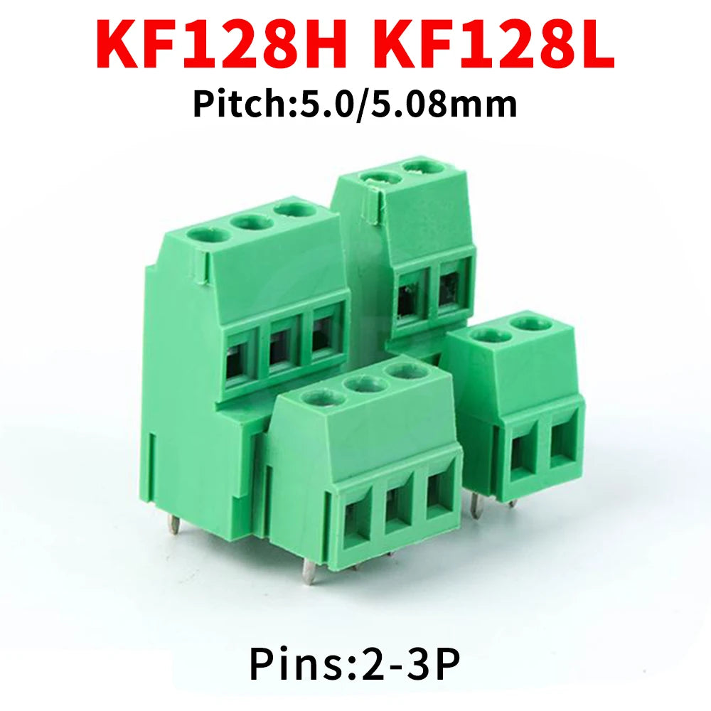 (10 pcs) KF128H KF128L KF128HL 5.0mm 5.08mm Screw PCB Terminal Block Double Row Double Layer High/Low AM128L 128H - 5.0 / 5.08
