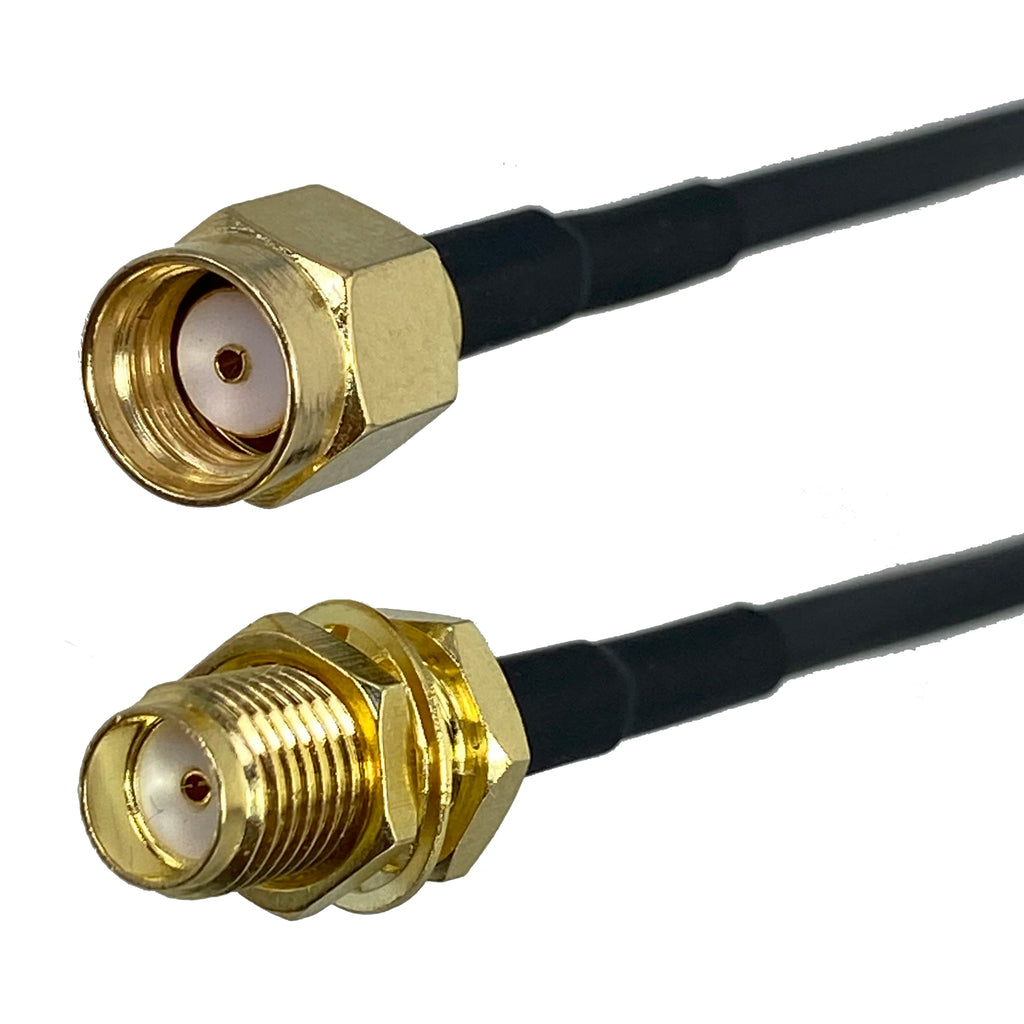 RG174 SMA RP SMA to SMA RP SMA Male & Female Nut Straight & Right Angle Connector RF Coaxial Jumper Pigtail Cable 4inch~10FT