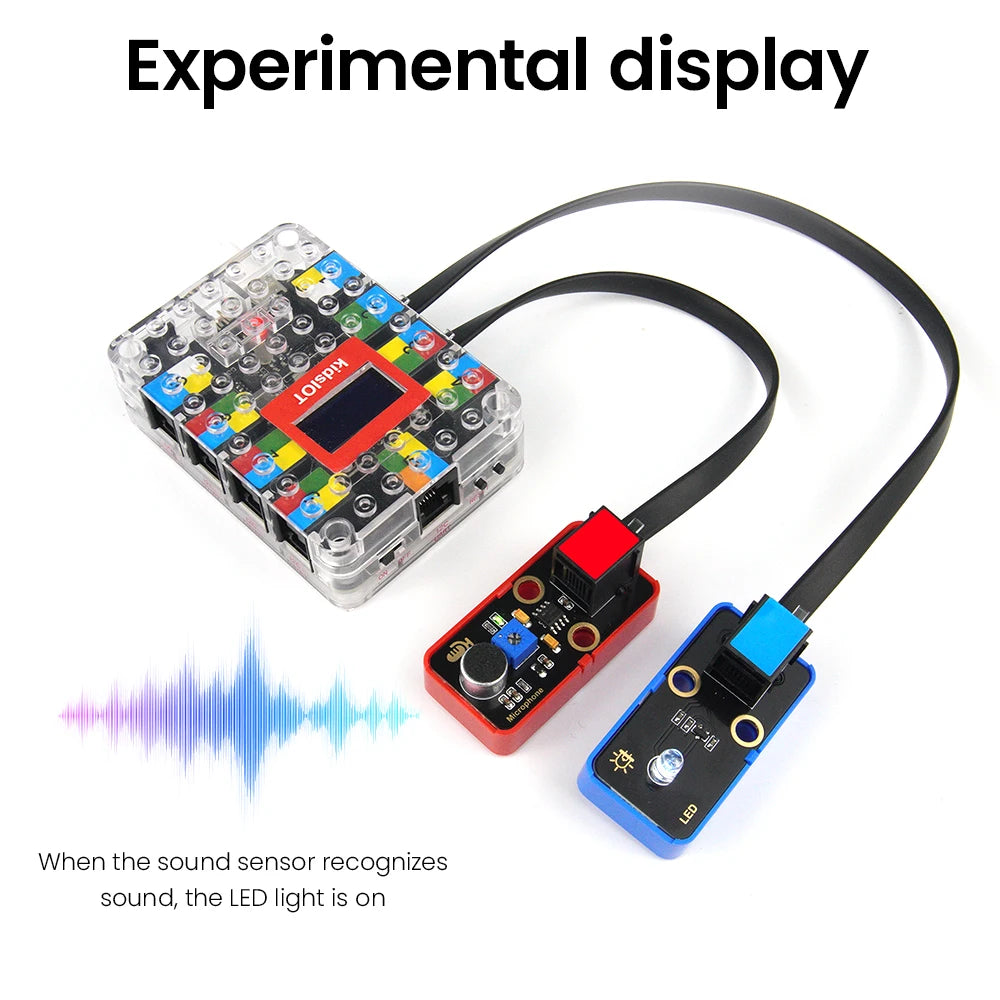 3PCS Kidsbits High Sensitivity  Microphone Sound Sensor Module for Arduino, Microbit,Raspberry Pi Compatible with Lego Blocks