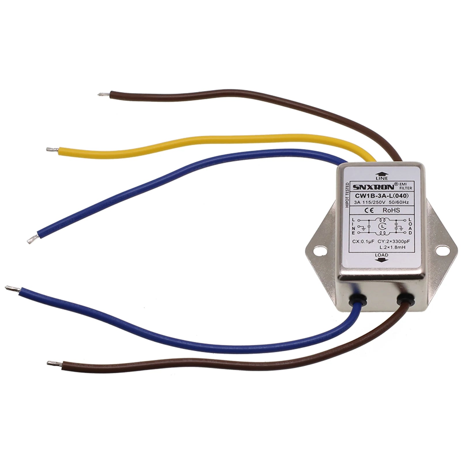 Power Filter Line Audio Purifier CW1BL AC 250V AntiInterference Designed for Electrical and Household Equipment Rated 3A 6A 10A