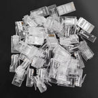 RJ45 Cat6 Cat5e Pass Through Network Connectors Ethernet Cable Gold-plated Crimp End Stranded UTP Unshielded Modular Plug