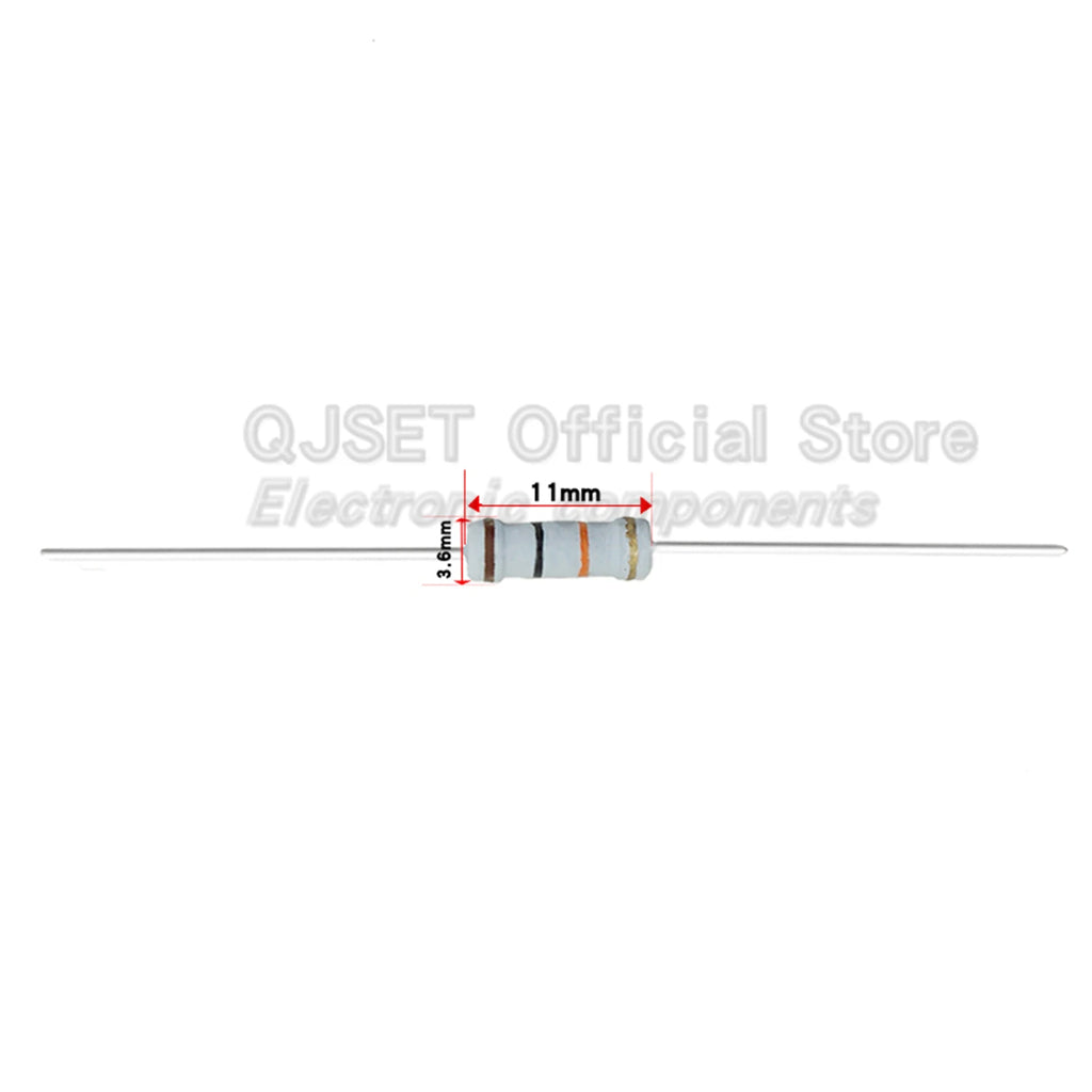 500pcs 1W Carbon Film Resistors 5% 10 Ohm 33 47 100 200 220 470 510 Ohm 1K 4.7K 10K 22K 33K 47K 100k 200k 220k 510k 470k 1M Ohms