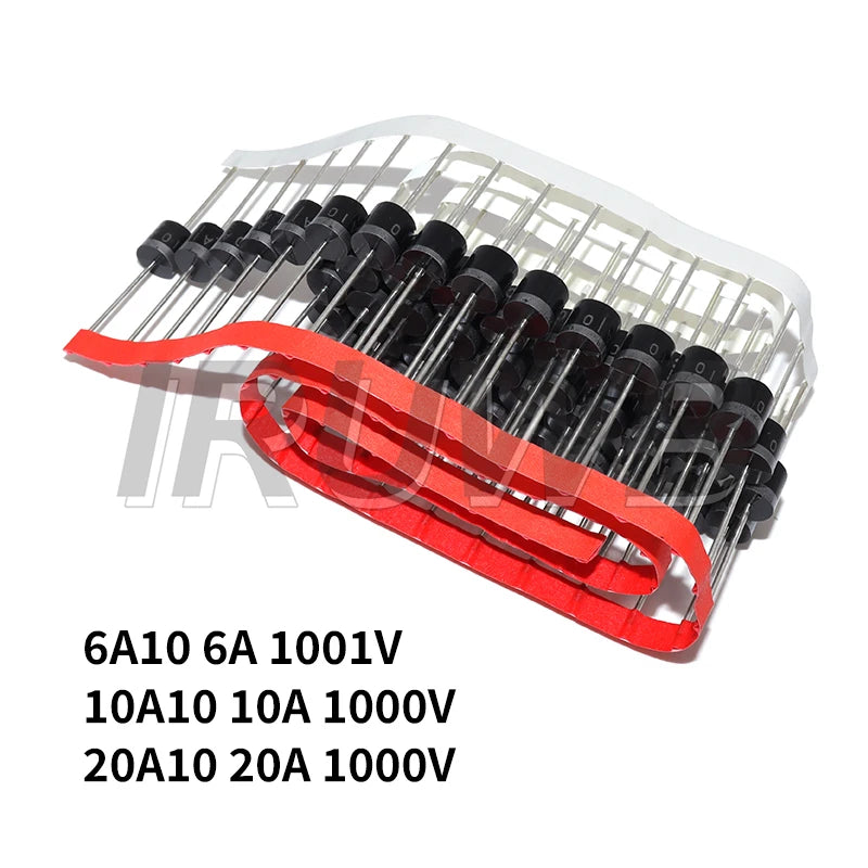 50pcs rectifier diode 6A10 6A 1001V 10A10 10A 1000V 20A10 20A 1000V