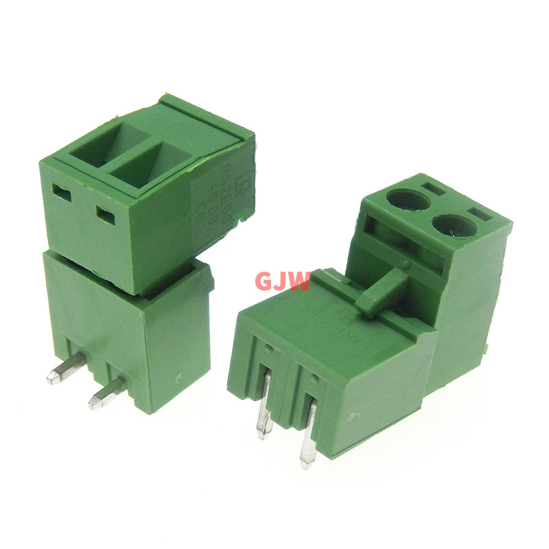 Pitch 5.08mm 2/3/4P Screw Plug-in PCB Terminal Block 2EDGK 2EDGRC Close Corner Male/Female Pluggable Connector 5/10Pcs