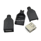 5PCS USB Interface Socket Type A Standard Port Female Male Solder Jacks Connector DIP Straight Vertical Bend Needle PCB Socket