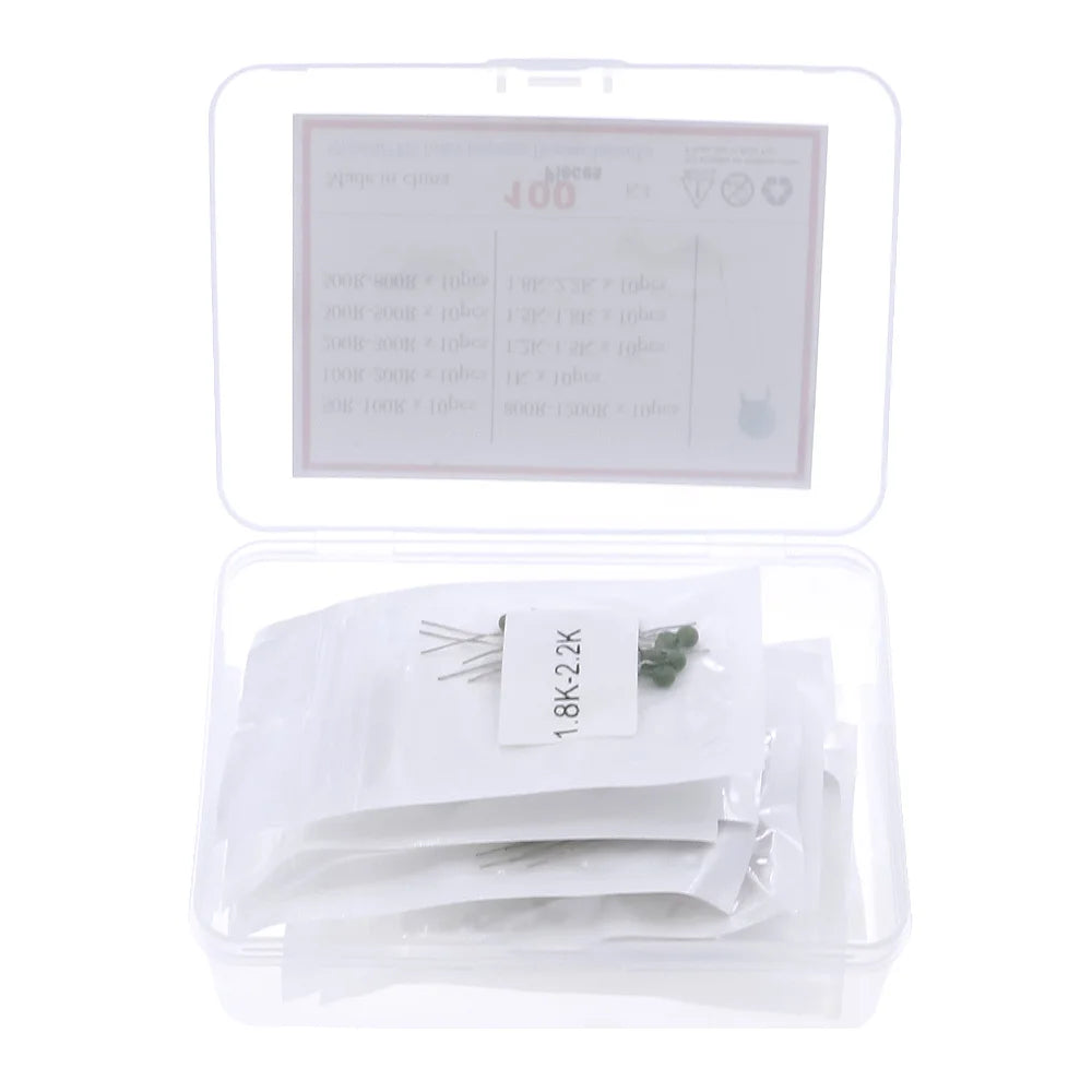 100Pcs 10Value 50 ohm - 2.2K MZ5 PTC Positive Temperature Thermistor Resistor Assorted kit