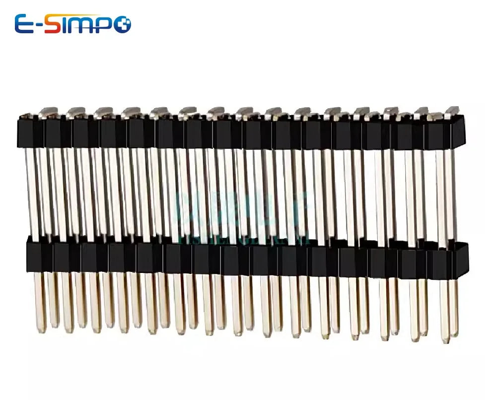 10pcs/100pcs 2.54mm 2x15P/25P/40P L30mm SMD Breakable Male Pin Header Dual Row Double Plastic Rohs Gold SMT PCB Board Spacer