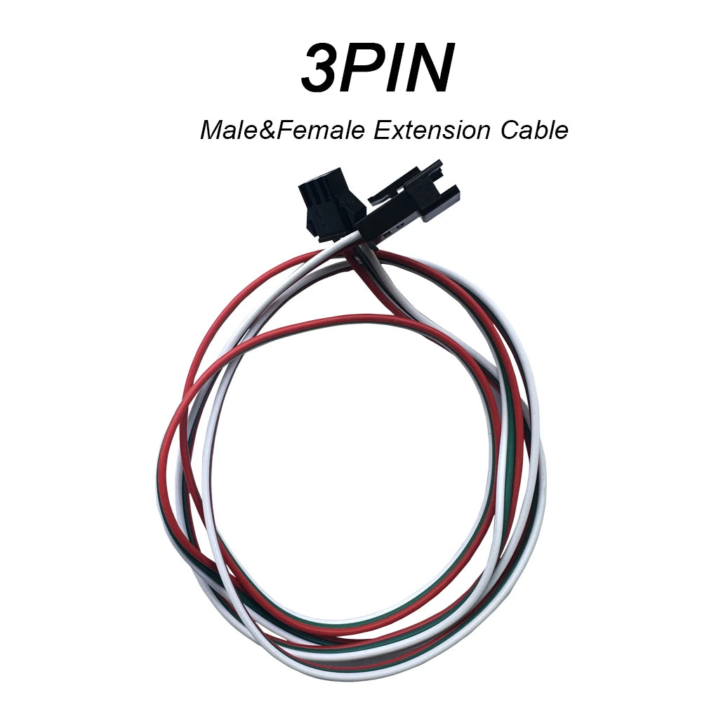 0.5m 1m 2m Male Female Extension Cable 2Pin 3Pin 4Pin 5Pin  JST Wire Plug Connector Cable For WS2811 WS2812 RGBWW  LED Strip Lig