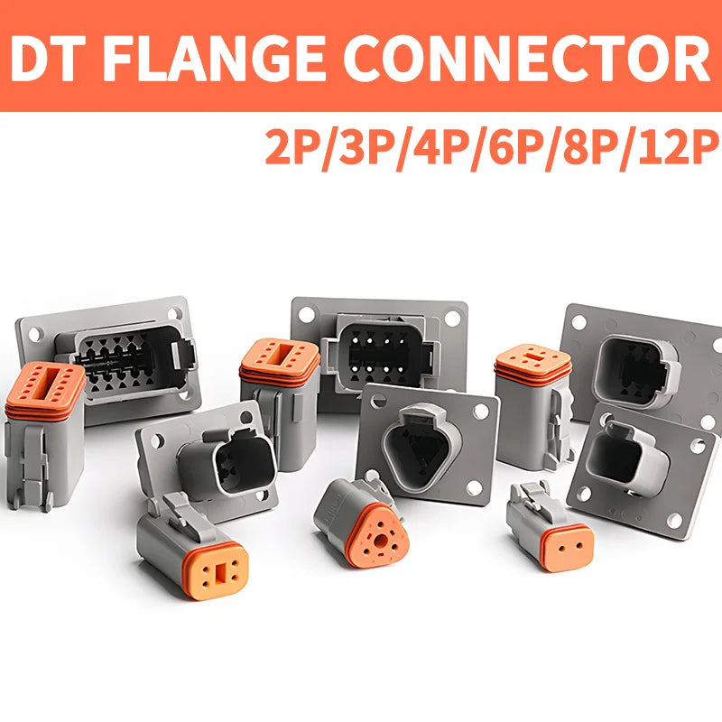 DT04-12P-L012 Waterproof Panel Mount Plug | Deutsch DT Series for Automotive Motor Wiring & Harsh Environments