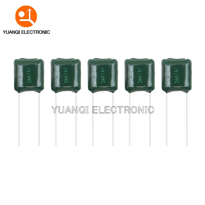 20PCS 100V Polyester Film Capacitor 124 154 224 334 474 2A124J 2A154J 2A224J 2A334J 2A474J 0.15UF 0.22UF 0.33UF 0.47UF