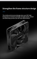 TEUCER PC Computer Case Fan PWM 4 Pin 120mm Silent 12CM Fan CPU Cooler Cooling Fan Cooling Radiator Fan 12V Adjust Fan Speed