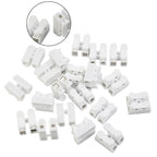 20Pcs CH2 Spring Quick Wire Connector Cable Clamp 2p Electrical Crimp Erminal Block 2 Way Easy Fit For Led Strip