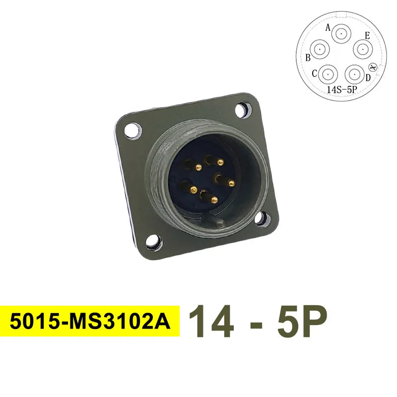 MIL STD Circular Connector MS3102A 14S-2 14S-5 14S-6 MIL-C 5015 Military Specification Connectors MS3106 MS3108 Plug&Socket