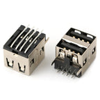 10PCS USB Interface Double-Layer USB Socket Type A Standard Port Male and Female Solder Socket DIP Straight Bent Pin PCB Socket