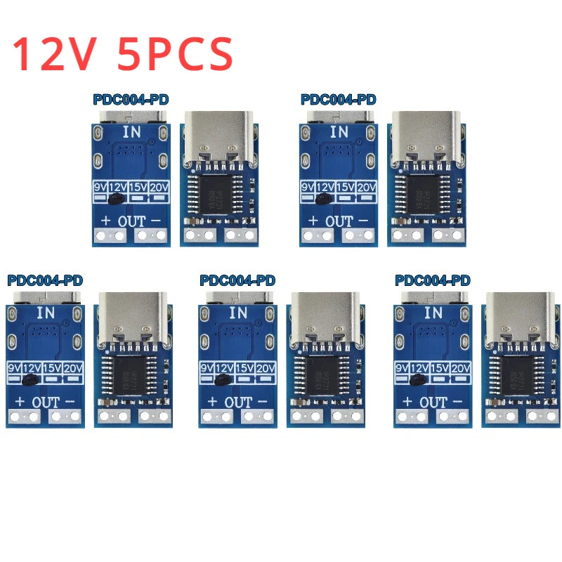 1-10pcs PDC004-PD Decoy Module PD 23.0 to DC DC Trigger Adapter Cable USB-C 9V 12V 15V 20V DC Fixed Voltage Power Trigger Module