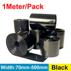 1meter 18650 Lipo Battery PVC Heat Shrink Tube Pack 70mm ~ 500mm Insulated Film Wrap Lithium Case Protection Cable Sleeve Black