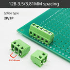 5pcs/lot Screw Type PCB Terminal Blocks Can Be Spliced Green KF128/JM128-2.54/3.5/3.81/5.0/5.08/7.5