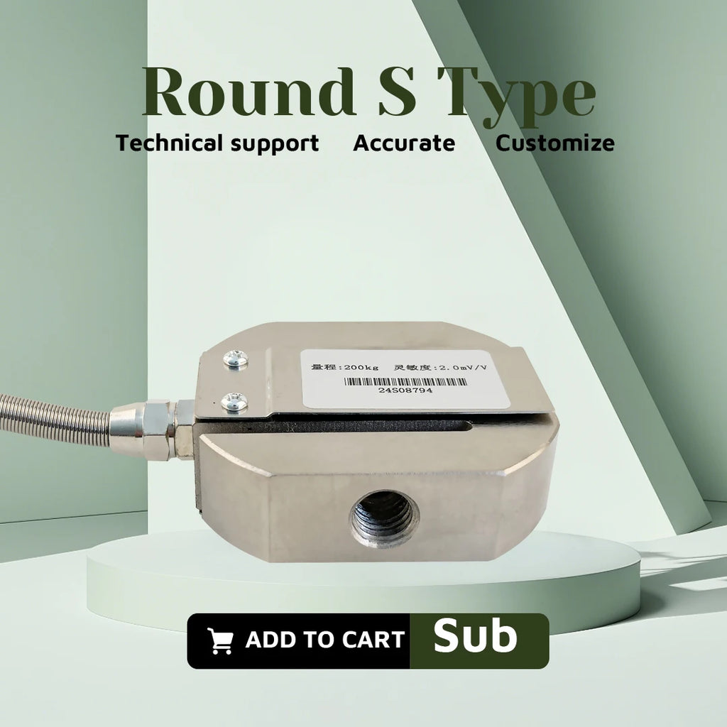 S Beam Column S-Type Tension Compression Load Cell 5kg-500kg with 96x48mm 5 LED Indicator, 2.0mV/V, 220V Panel Meter