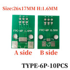 10PCS FFC/FPC Adapter Plate 0.5 to 2.54MM 4P/6P/8P/10P/12P/14P/15P/16P/20P/24P/26P/30P/32P/34P/36P/40P/45P/50P/52P/60P/80P/96P