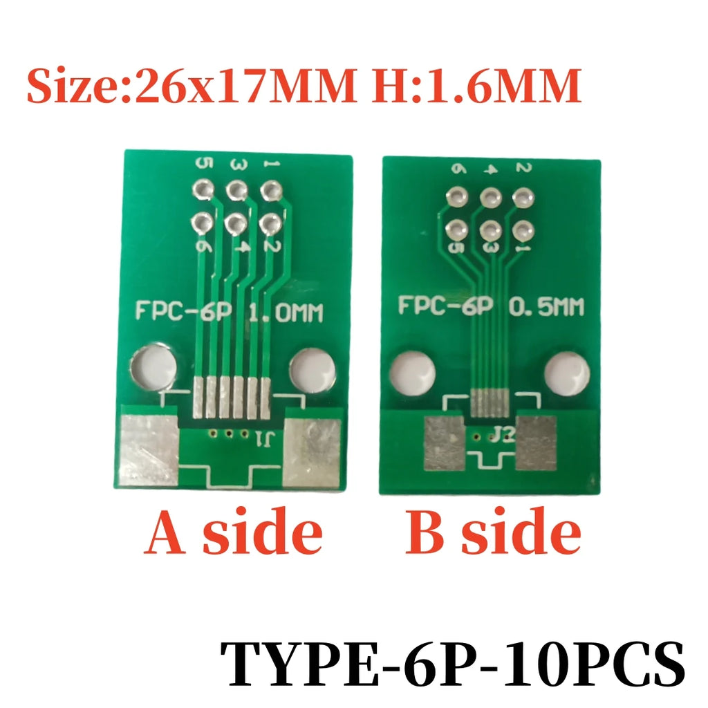 10PCS FFC/FPC Adapter Plate 0.5 to 2.54MM 4P/6P/8P/10P/12P/14P/15P/16P/20P/24P/26P/30P/32P/34P/36P/40P/45P/50P/52P/60P/80P/96P