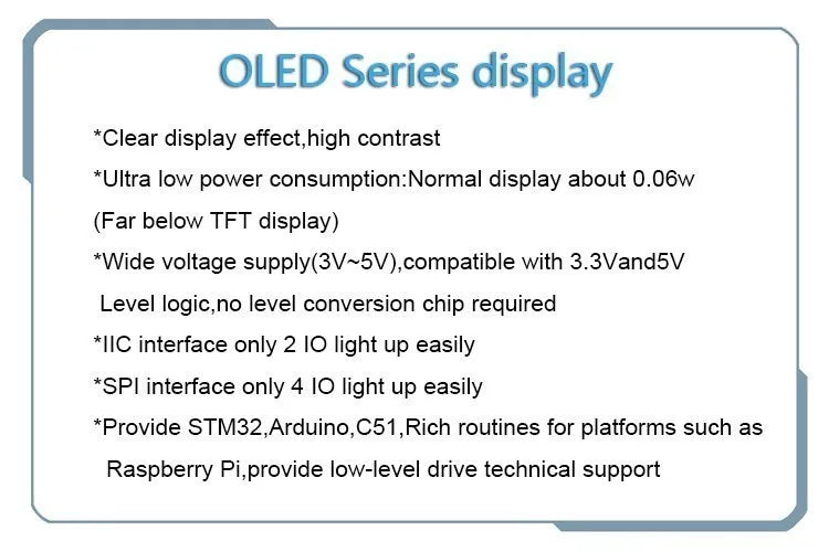White Word OLED Series 0.91/0.96/1.3 Inch OLED Display Module IIC I2C SPI 128X64 I2C SSD1306 12864 LCD for Arduino