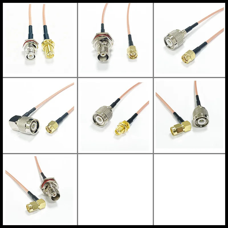 SMA to BNC Bulkhead Cable 50 Ohm SMA Male to BNC Female RG316 Coaxial Cable Jumper for Ham Radio Scanner Antenna Wi-Fi