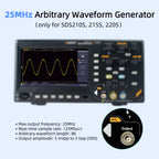 Owon SDS210S 2CH 100-200MHz 1GS/s 14Bit 25MHz FFT Scope Digital Oscilloscope  with Signal Generator Function