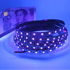 UV 1M-5M LED Strip 365nm Ultraviolet Ray Flexible Tape DC5V 12V 3528 SMD for UV Curing Currency Validation Masquerade Exhibition