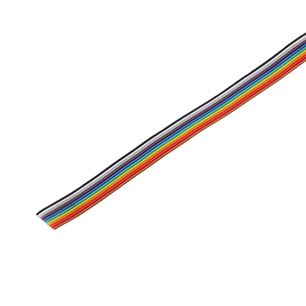 1/3/5Meter 6/8/10/16/20/26/34/40/50P 1.27mm Pitch Color Flat Ribbon Cable Rainbow DuPont Wire for FC Dupont Connector 2.54mm IDC