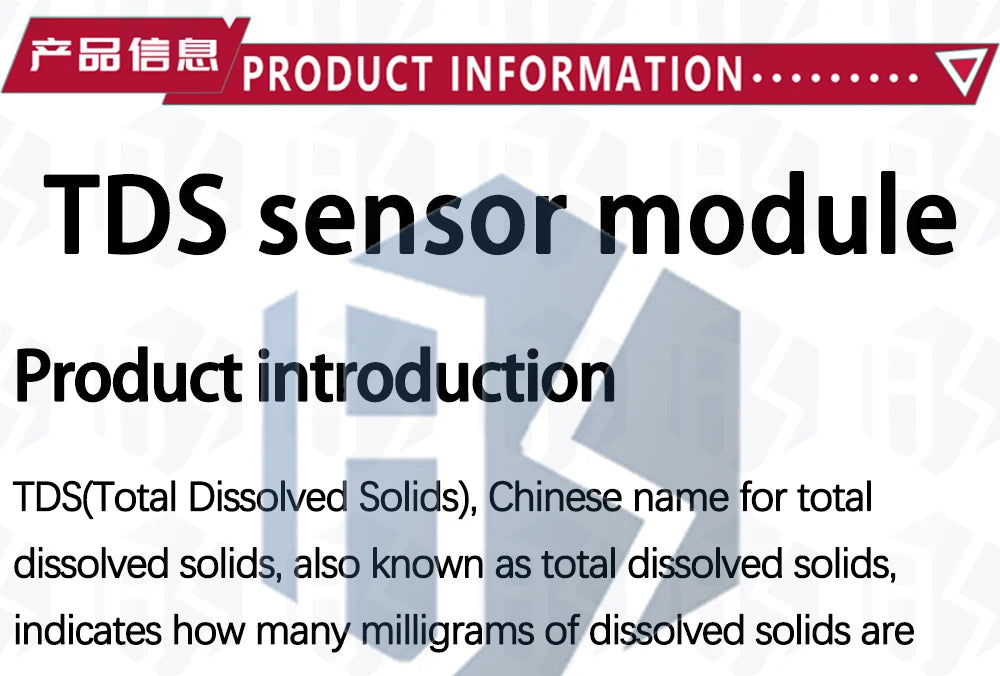 TDS Sensor Module Dissolved Solids Analog Signal Soluble Solid Water Quality Detection DS18B20 Temperature for Arduino 51/STM32