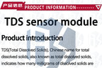 TDS Sensor Module Dissolved Solids Analog Signal Soluble Solid Water Quality Detection DS18B20 Temperature for Arduino 51/STM32