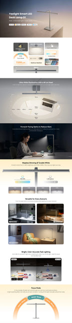 Yeelight Smart LED Desk Lamp D1 Bluetooth Connection 60cm Warm White/Cool White Touch control Smart Voice Contro For Apple Home