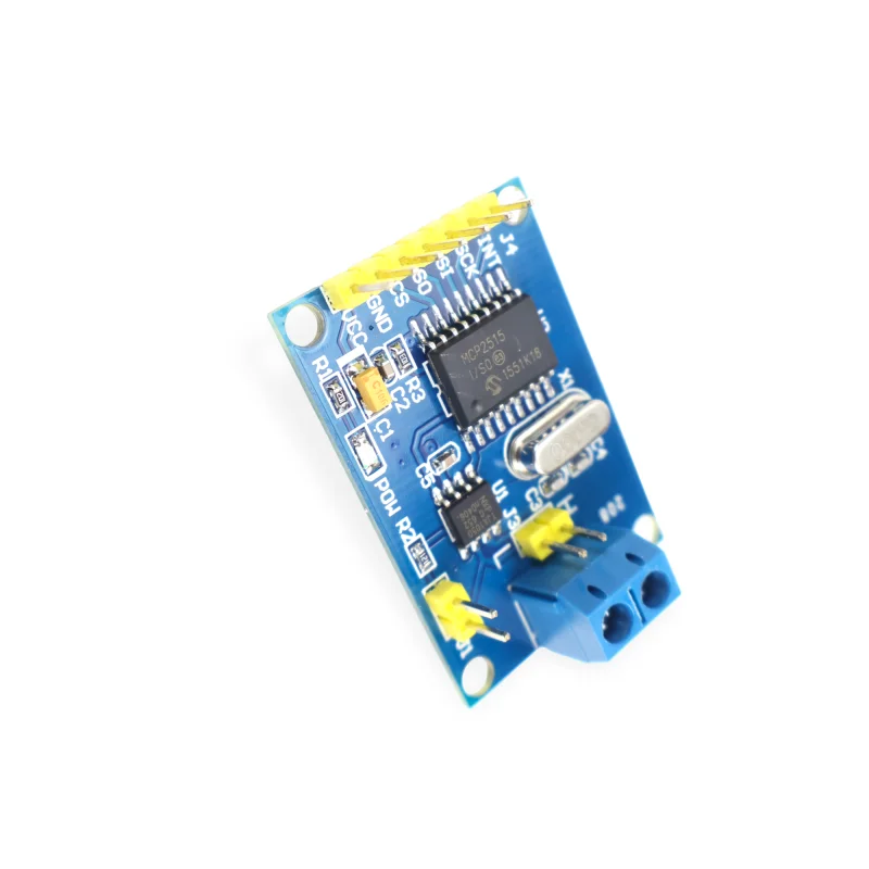 1pcsMCP2515 CAN Bus Module TJA1050 Receiver SPI Interface Industrial Grade 120Ω Resistor 1Mb/s for Arduino Automotive Diagnostic