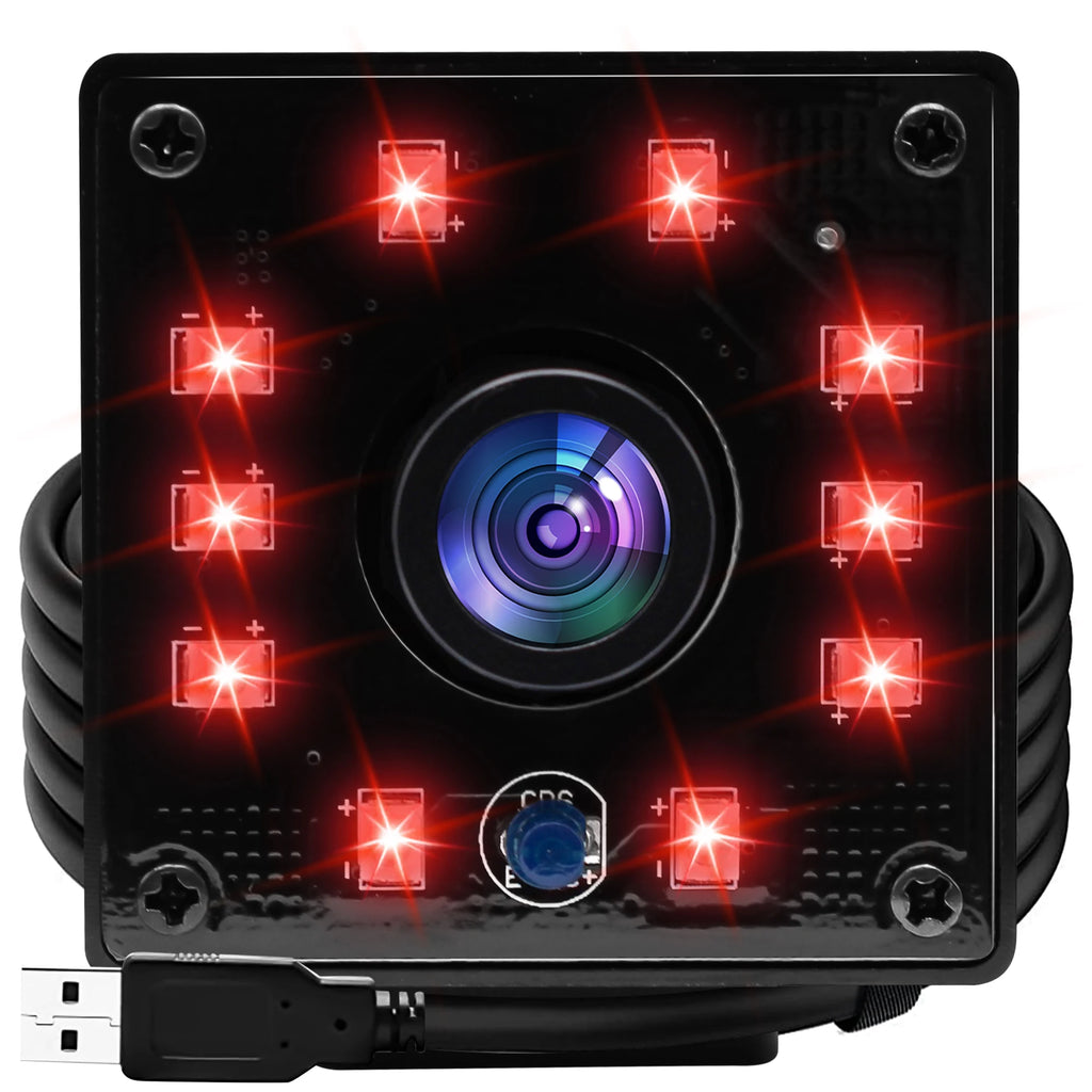 ELP 850nm / 940nm Night Vision Infrared Light 5V 24pcs IR LED Board for CCTV Surveillance USB Camera