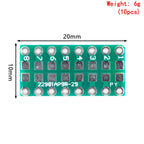 10pcs SMT DIP Adapter Converter 0805 0603 0402 Capacitor Resistor LED Pinboard FR4 PCB Board 2.54mm Pitch SMD SMT Turn To DIP