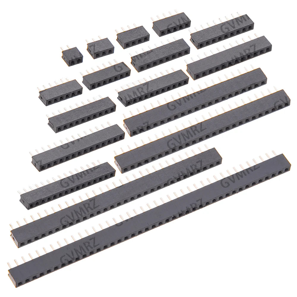 10pcs 1X 2X/2/3/4/5/6/8/10/40 PIN Single Row Straight FEMALE PIN HEADER 2.0MM 2MM Strip Connector So