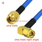 RG405 Coax Cable SMA To SMA Male Female Connector RPSMA To SMA Right Angle Crimp for RG405 High Frequency Test 50ohm Fast Brass