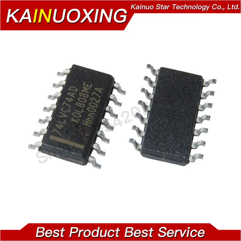 10Pcs 74LVC74AD SOP-14 Dual D-type Flip-Flop 74LVC74 SMD Logic IC
