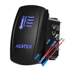 12V 24V Boat Trim Tabs Switch (ON)-OFF-(ON) Momentary Rocker Switch Waterproof Blue Light ON-OFF Toggle Switch With Harness