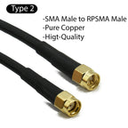 RG58 SMA to SMA Cable Male to Male extension jumper Pigtail male Adapter Cable my SMA  Antenna cable For WIFI 3G 4G GSM Antenna