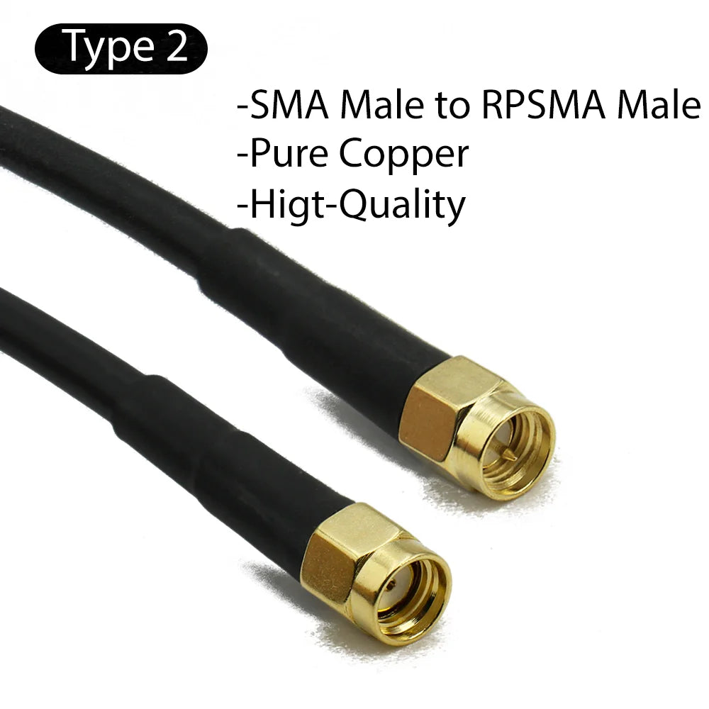 RG58 SMA to SMA Cable Male to Male extension jumper Pigtail male Adapter Cable my SMA  Antenna cable For WIFI 3G 4G GSM Antenna