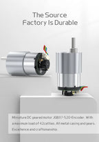 JGB37-520 Hall Encoder Miniature DC Geared Motor 6V12V Forward And Reverse 6RPM~1590RPM With Speed Measurement