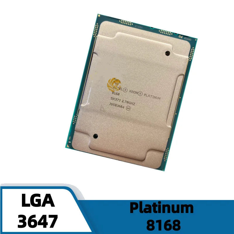 Platinum 8168 CPU 24-Cores 48-Threads 2.7GHz 33MB 205W DDR4 LGA3647 for C621 Server Motherboard Xeon 8168