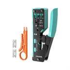 RJ45 RJ11 Cable Crimping Pliers 8P 6P Wire Cutter and Cover Remover with Grip Handle for Home Wiring Repair Use F19E