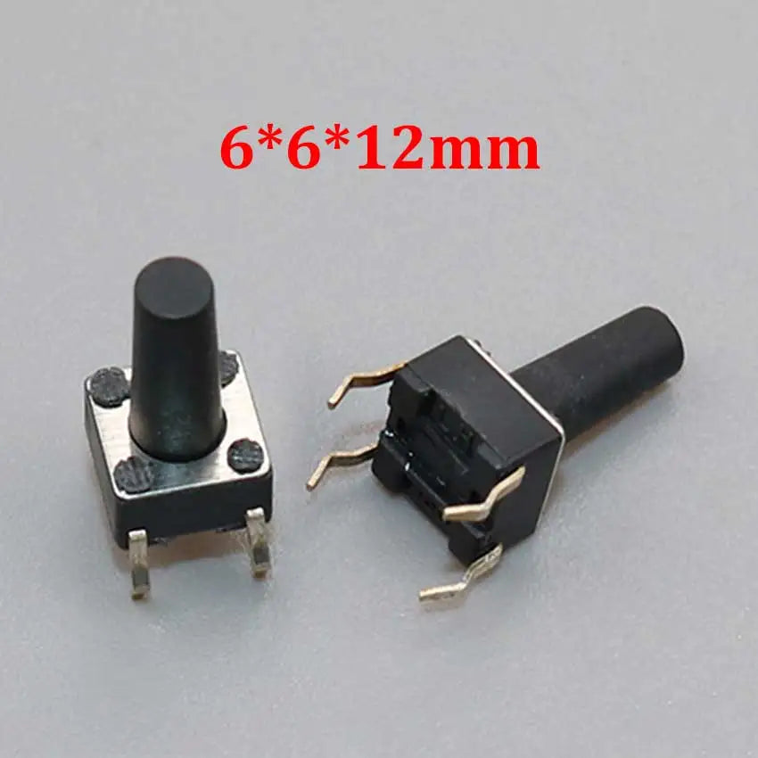 20/50/100pcs 6x6 PCB Momentary Mini Micro Tactile Tact Push Button 4-Pin Self-reset Switch 6*6*4.3/5/6/7/8/9/10/11/12/13/14/15mm